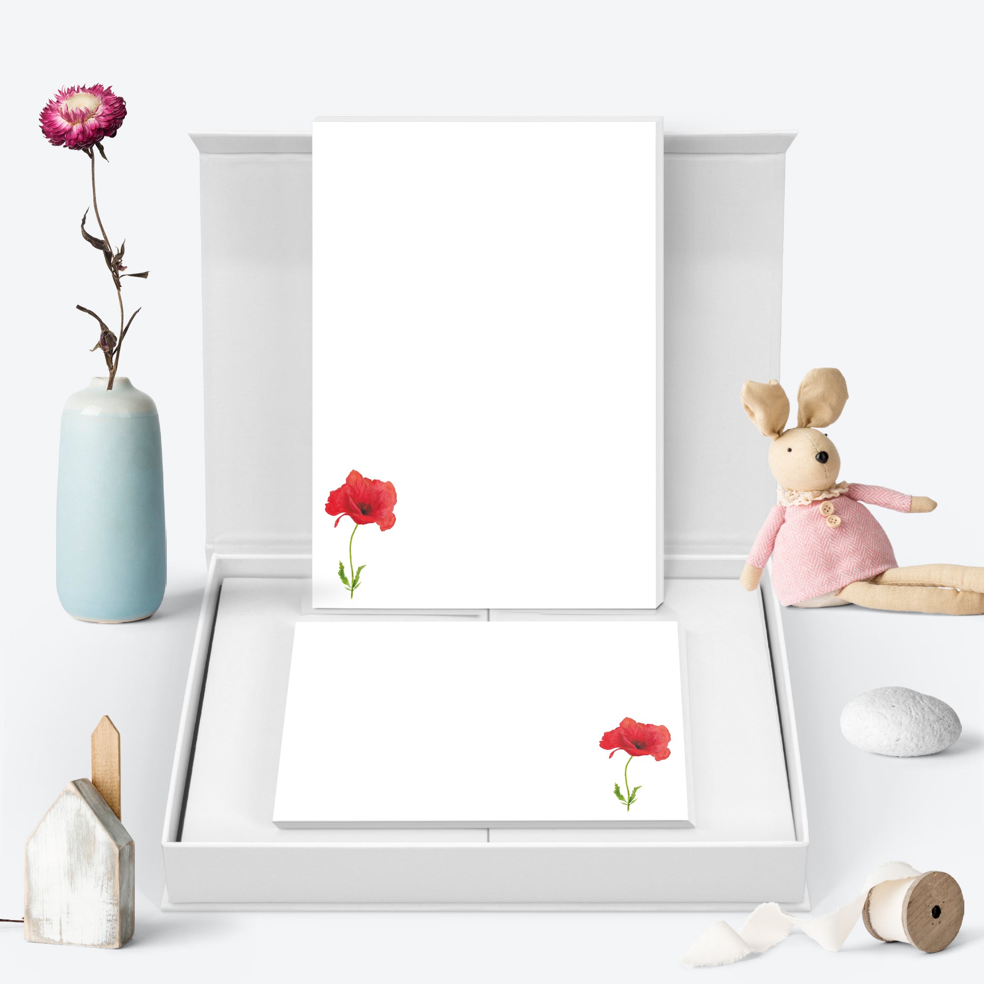 Red Poppy Letter Writing Set - Front – Me Loovely