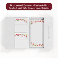 20 Letters & Envelopes / Folder (Hardback Book Style)