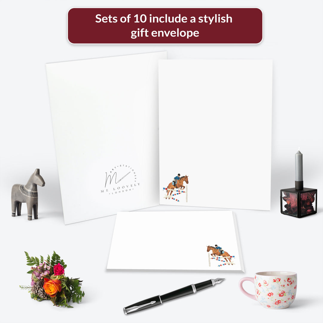 Me Loovely Horse With Rider Letter Writing Paper And Envelopes Set Stationery Supplies For School Home & Office | Christmas Gifts (20 Letters, & 20 Envelopes With Folder