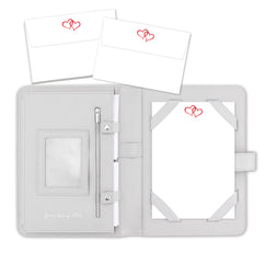 Red Love Hearts Letter Writing Set with Organiser