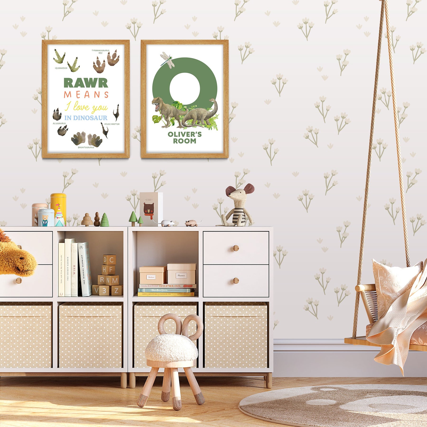 RAWR set of 2 Personalised Art Prints