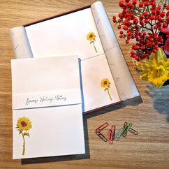 Me Loovely Sunflower Letter Writing Set with Envelopes in Gift Box (Set of 18)
