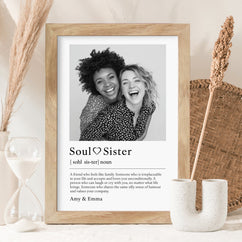 Soul Sister Definition with Photo Print - Framed or Unframed