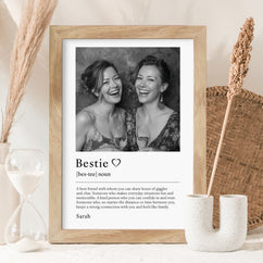 Bestie Definition with Photo Print - Framed or Unframed