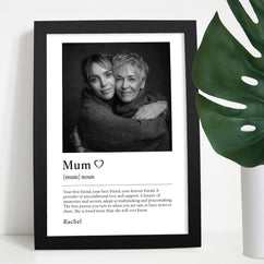 Mum Definition with Photo Print - Framed or Unframed