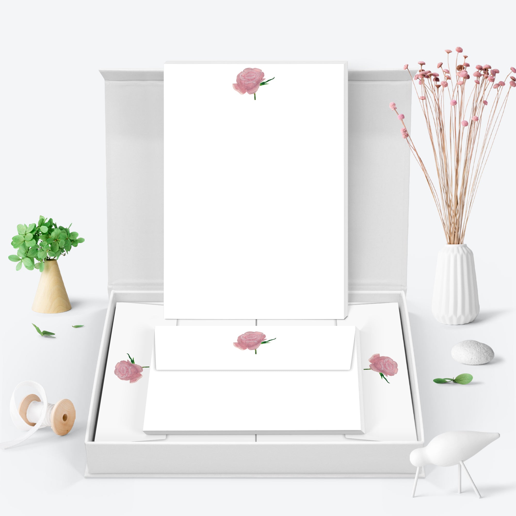 Pink Letter Set Pink Rose Letter Writing Set – Me Loovely
