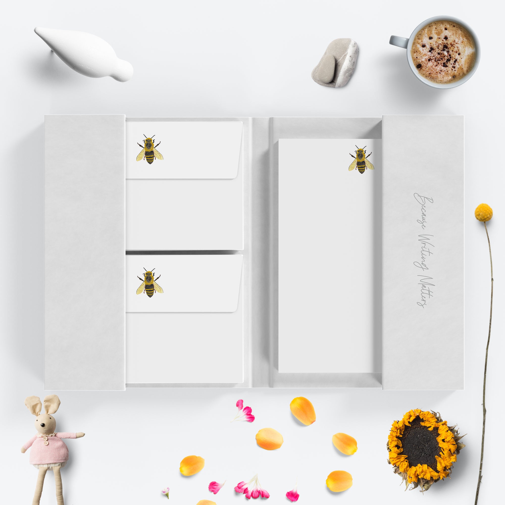 Bee Letter Racks Honey Bee Letter Writing Set in Writing Folder – Me Loovely