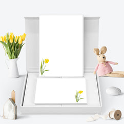 Yellow Daffodil Letter Writing  Set - Front