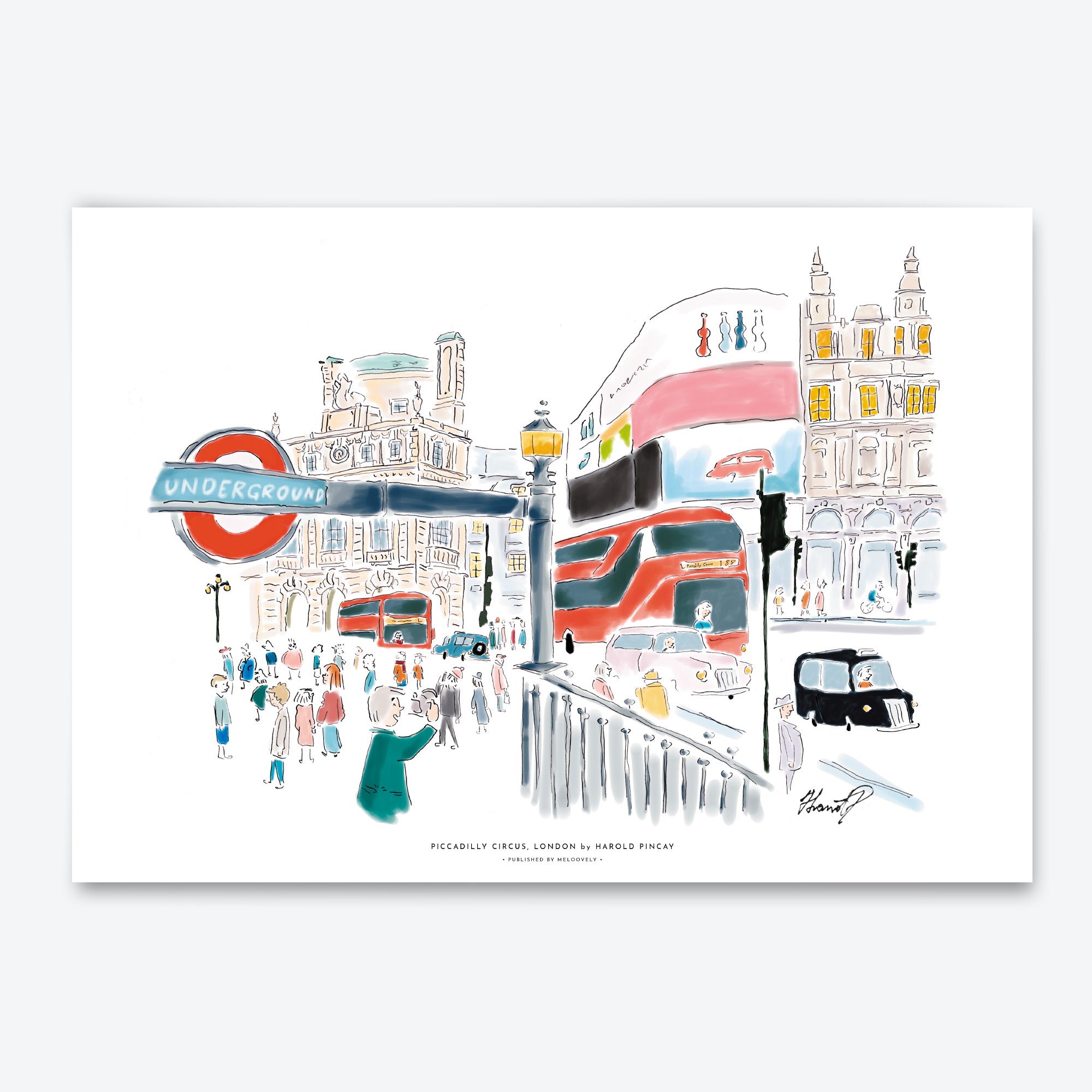 'Piccadilly Circus' London Wall Print – Me Loovely