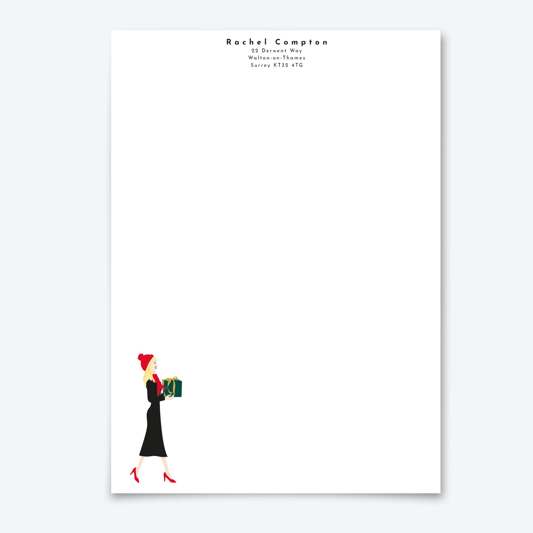 Festive Scarlett Letter Writing Set Me Loovely